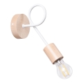 Applique EMBER 1xE27/15W/230V bianco/beige/faggio