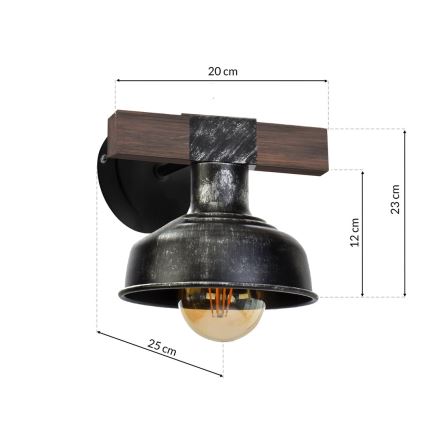 Applique FARO 1xE27/60W/230V