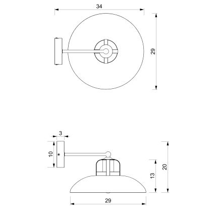 Applique FELIX 1xE27/60W/230V blu