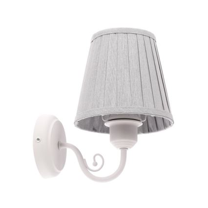 Applique FIREZ 1xE27/40W/230V bianco/grigio