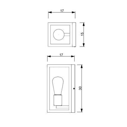 Applique FRAME 1xE27/60W/230V
