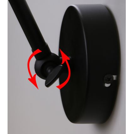 Applique FUNDO 1xE27/40W/230V nero/oro