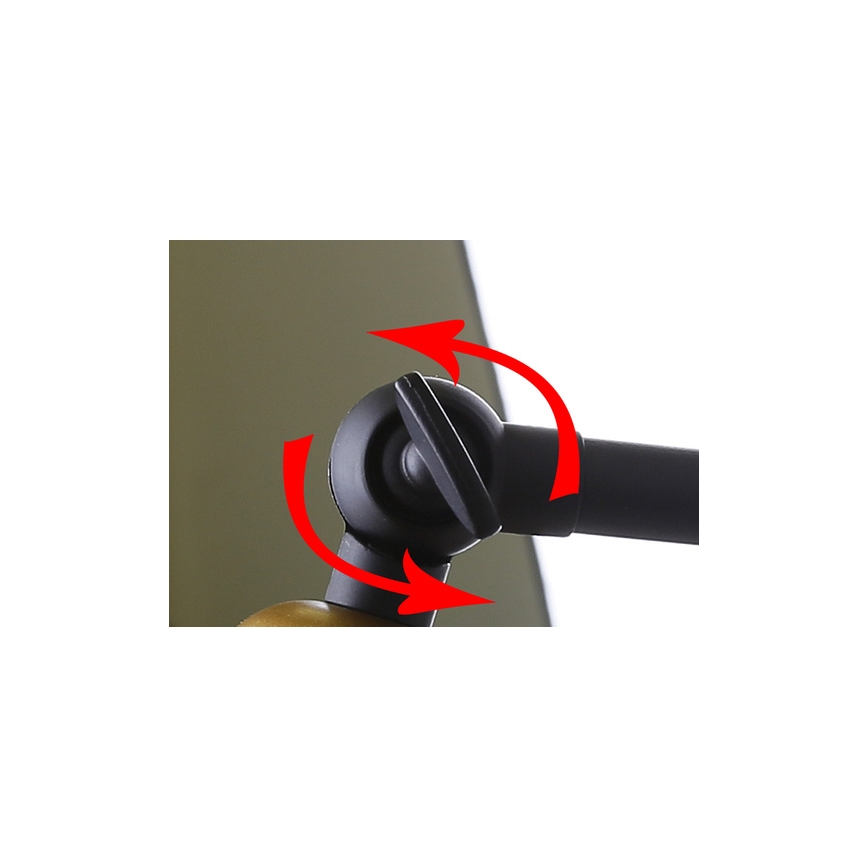 Applique FUNDO 1xE27/40W/230V nero/oro