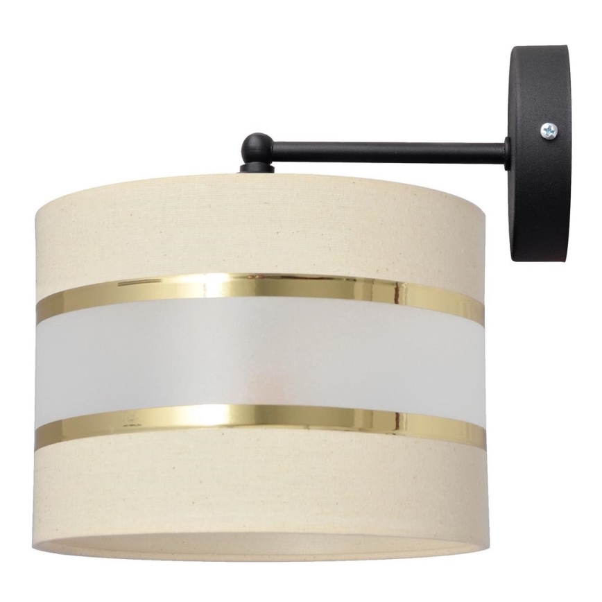 Applique HELEN 1xE27/15W/230V color crema/nero/oro