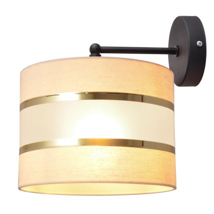 Applique HELEN 1xE27/15W/230V color crema/nero/oro
