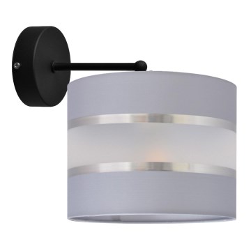 Applique HELEN 1xE27/15W/230V grigio/nero