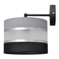 Applique HELEN 1xE27/15W/230V nero/grigio/argento