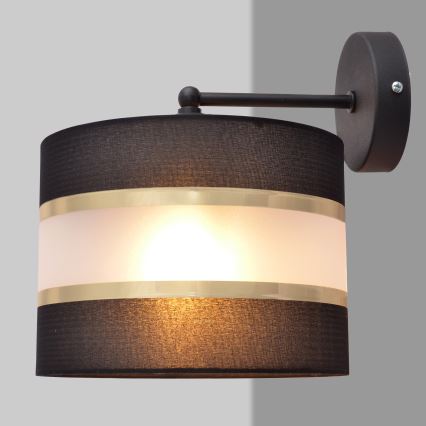 Applique HELEN 1xE27/15W/230V nero/oro