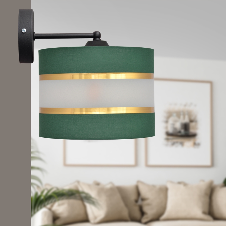 Applique HELEN 1xE27/15W/230V verde/oro
