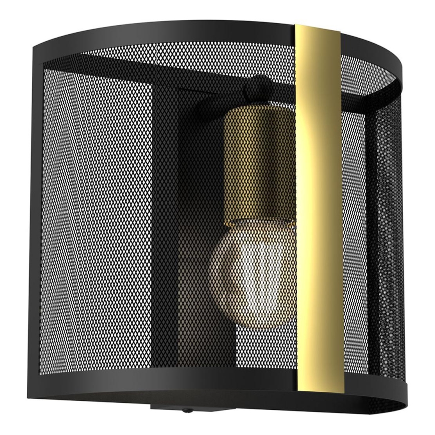 Applique KAGA 1xE27/60W/230V nero/oro
