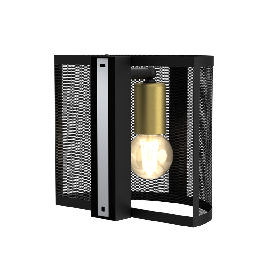 Applique KAGA 1xE27/60W/230V nero/oro