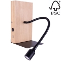 Applique LECTOR LED/2,5W/230V USB quercia – FSC certificato