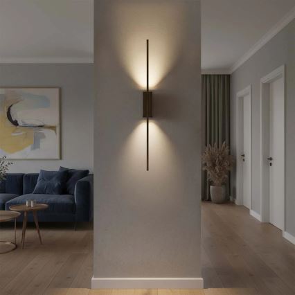 Applique LED AISHA LED/12W/230V 4000K 80 cm nera