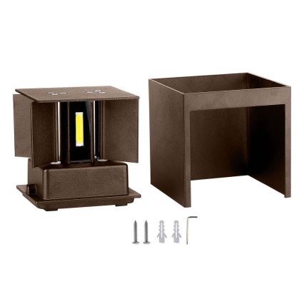 Applique LED da esterno LED/11W/230V 3000K IP65 marrone