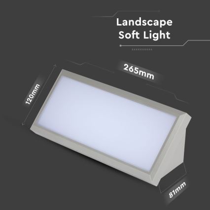 Applique LED da esterno LED/12W/230V 6400K IP65
