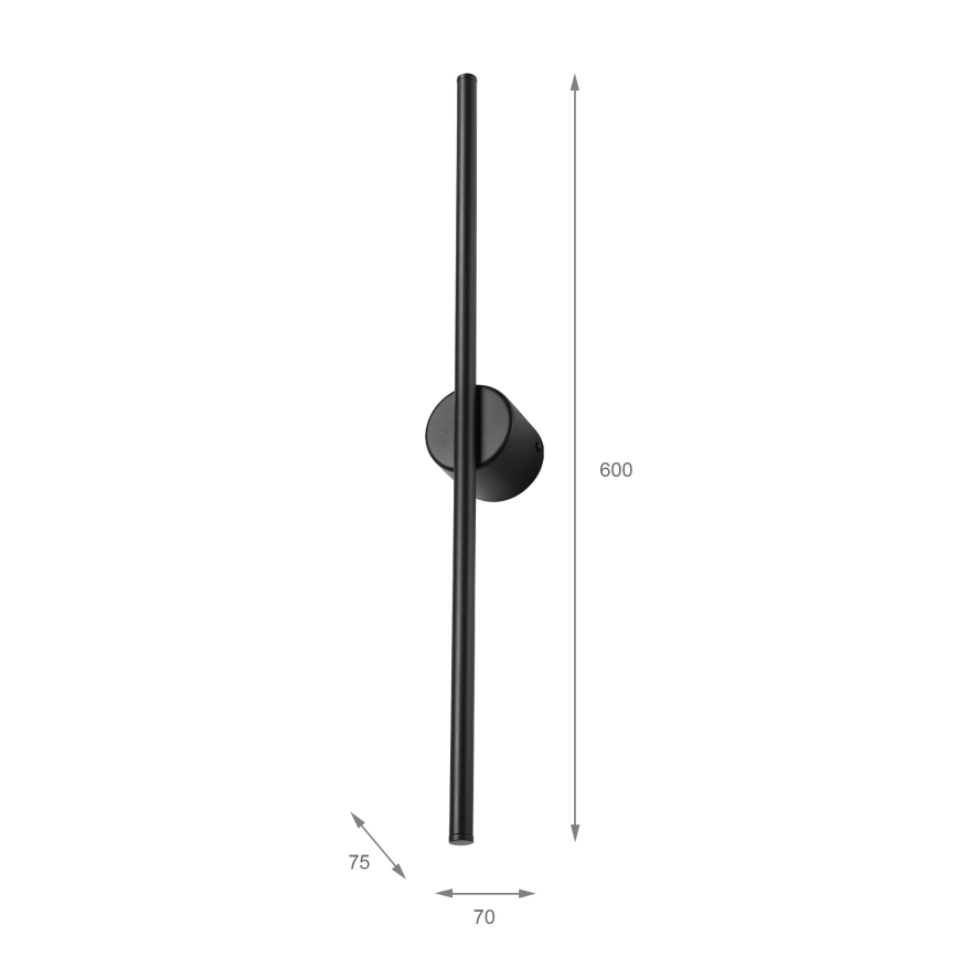 Applique LED LANA LED/7W/230V 4000K nero