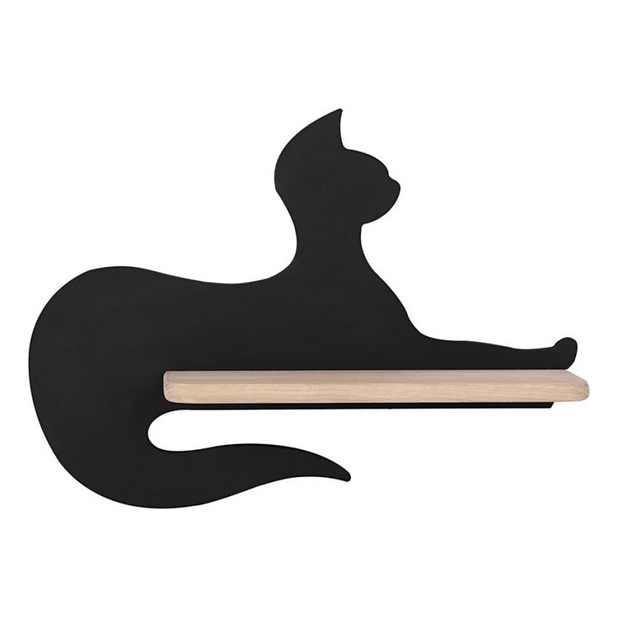 Applique LED per bambini con mensola BLACK CAT LED/5W/230V
