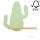Applique LED per bambini con mensola CACTUS LED/4W/230V verde/legno