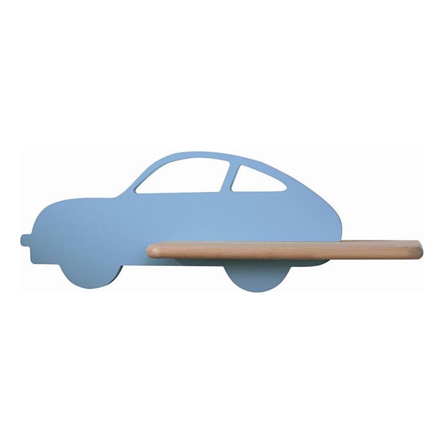 Applique LED per bambini con mensola CAR LED/5W/230V blu/legno