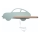 Applique LED per bambini con mensola CAR LED/5W/230V verde/legno