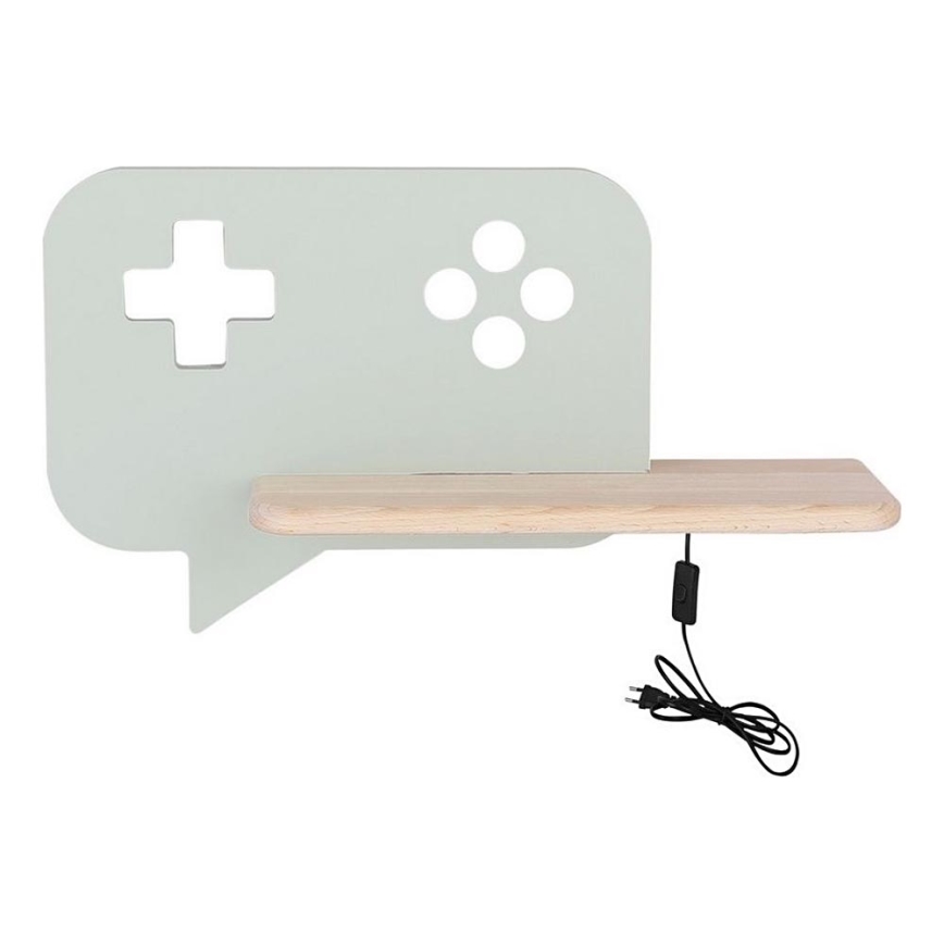 Applique LED per bambini con mensola CONSOLE LED/5W/230V verde