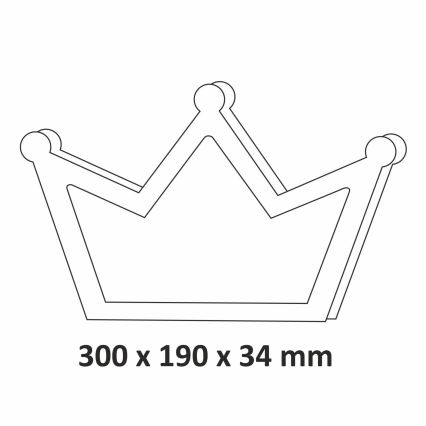 Applique LED per bambini LED/2xAA corona rosa