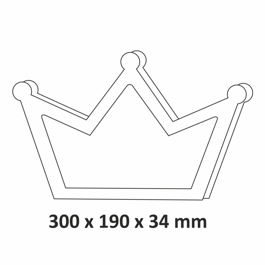 Applique LED per bambini LED/2xAA corona rosa