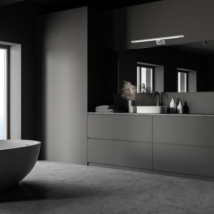 Applique LED per specchio da bagno SHINE, 12W/230V, 60 cm, IP44, cromo lucido