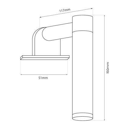 Applique LED pour miroir de salle de bains APA MINI LED/4W/230V IP44, chromé brillant