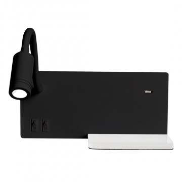 Applique LED SHELF LED/4W+LED/5W+LED/2W/230V nera