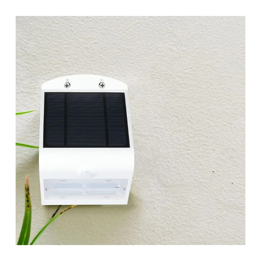 Applique LED Solar con sensore LED/3W/3,7V 3000/4000K IP65 bianco