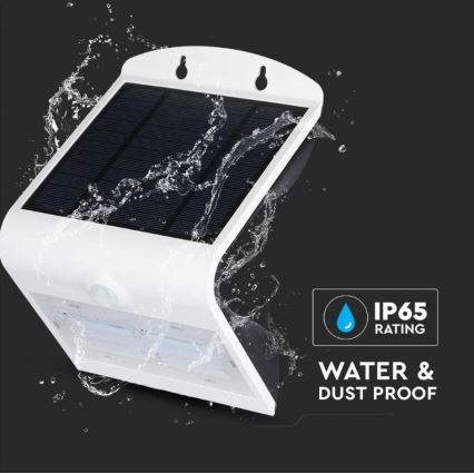 Applique LED Solar con sensore LED/3W/3,7V 3000/4000K IP65 bianco