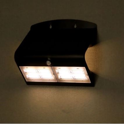 Applique LED Solar con sensore LED/7W/3,7V 4000K IP65 nero