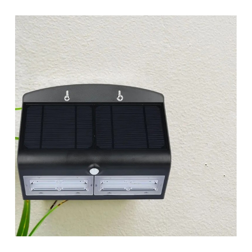 Applique LED Solar con sensore LED/7W/3,7V 4000K IP65 nero