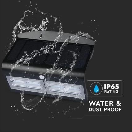 Applique LED Solar con sensore LED/7W/3,7V 4000K IP65 nero