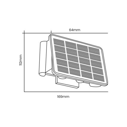 Applique LED solare ALF LED/4W/3,2V 3000K IP54 nero
