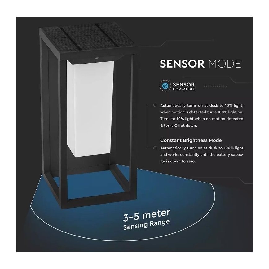 Applique LED Solare con sensore SAMSUNG CHIP LED/2W/3,7V IP65
