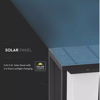 Applique LED Solare con sensore SAMSUNG CHIP LED/2W/3,7V IP65