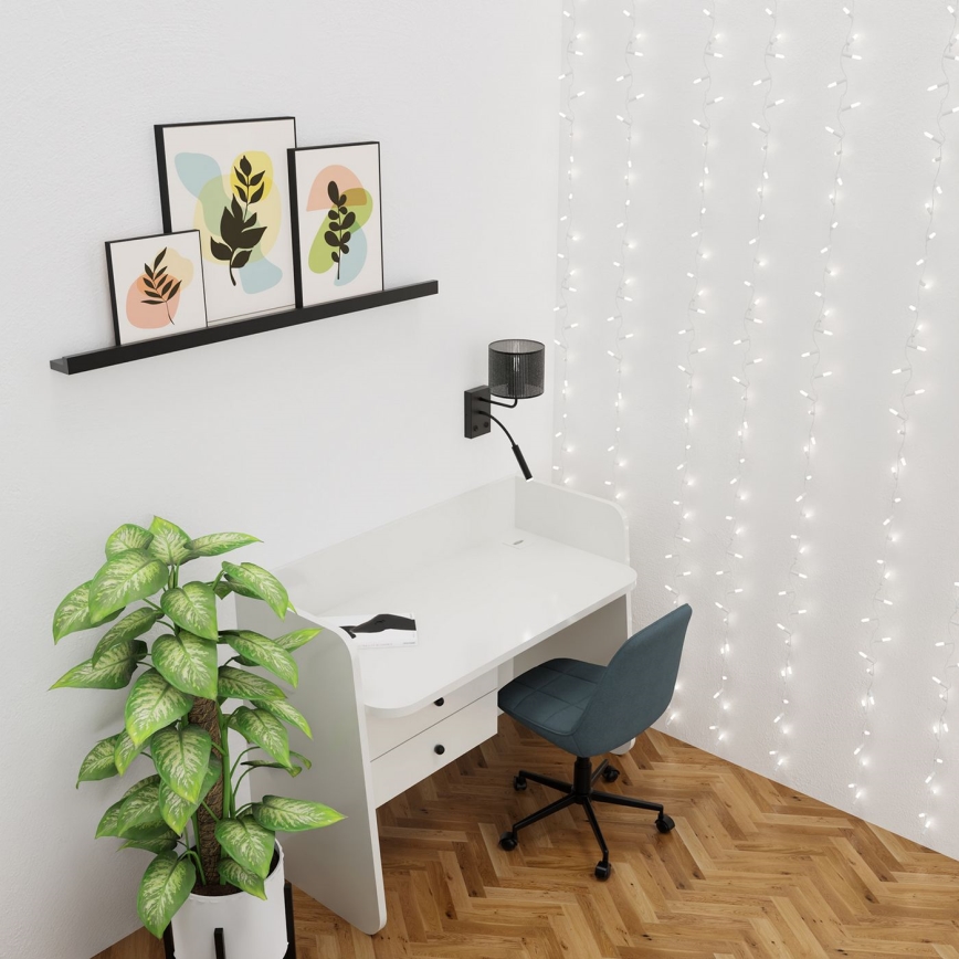 Applique LOFT SHADE 1xE27/60W+1xG9/8W/230V nero