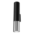 Applique LOOPEZ 2xGU10/10W/230V nero/cromo lucido