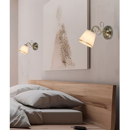 Applique LOSANNA 1xE14/40W/230V in ottone