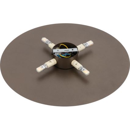Applique LUNA 4xG9/8W/230V diametro 40 cm marrone