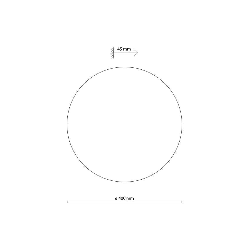 Applique LUNA 4xG9/8W/230V diametro 40 cm nero