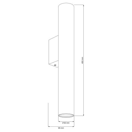 Applique LUNGOMARE 2xGU10/10W/230V cromo opaco