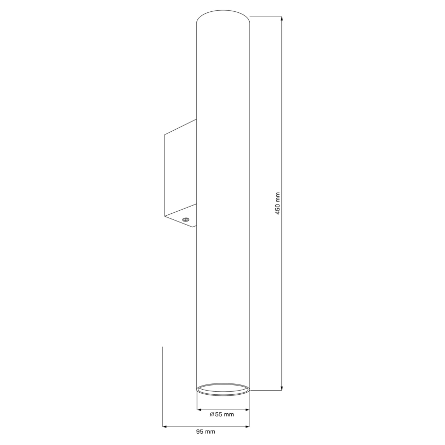 Applique LUNGOMARE 2xGU10/10W/230V cromo opaco