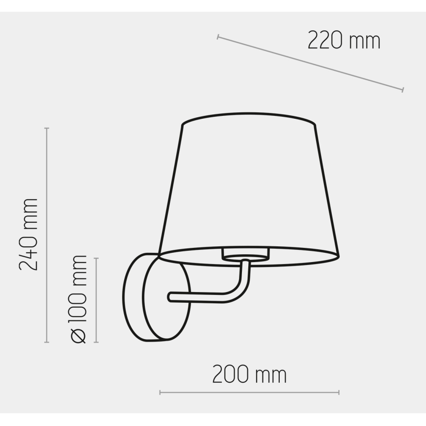 Applique MAJA 1xE27/15W/230V bianco