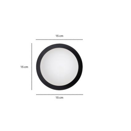 Applique MINERVA 1xE14/10W/230V nero