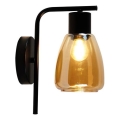 Applique MOLDO 1xE27/40W/230V nero/fumé beige