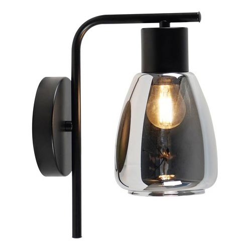 Applique MOLDO 1xE27/40W/230V nero/fumé nero