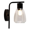 Applique MOLDO 1xE27/40W/230V nero/limpido